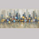 Hand-Painted Abstract Landscape HorizontalModern European Style One Panel Oil Painting For Home De