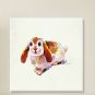 High Quality Hand Painted Colorful Lovely Dog Wall Art Canvas Animal Painting for Baby Room Decora