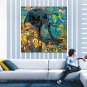 Oil Paintings Abstract Style Canvas Material With Wooden Stretcher Ready To Hang Size70*70CM .