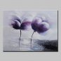 Hand-Painted Abstract Modern Blooming Flowers Knife Oil Painting On Canvas Ready To Hang One Panel