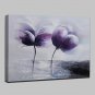 Hand-Painted Abstract Modern Blooming Flowers Knife Oil Painting On Canvas Ready To Hang One Panel