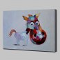 Hand-Painted Abstract Lovely Animal Modern Burro Oil Painting , Canvas One Panel Ready to Hang
