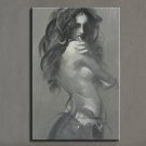 Hand Painted Oil Painting Nude Women Gray Modern Abstract Sexy Nude Women Handmade Painting on Can