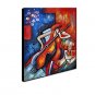Hand-Painted Abstract The Woman Of The Cello Modern One Panel Canvas Oil Painting For Home Decorat