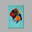 Single Modern Abstract Pure Hand Draw Ready To Hang Decorative The  Parrot  Oil Painting