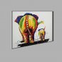 Hand-Painted Abstract Animal Square Modern One Panel Canvas Oil Painting For Home Decoration
