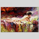 Abstract People Canvas Material Oil Paintings with Stretched Frame Ready To Hang Size 90*60CM