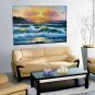 Seascape Canvas Material Oil Paintings with Stretched Frame Ready To Hang Size 90*60CM