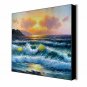 Seascape Canvas Material Oil Paintings with Stretched Frame Ready To Hang Size 90*60CM