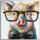 Hand-Painted Abstract / Animal 100% Hang-Painted Oil Painting,Modern / Classic One Panel Canvas Oi