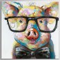 Hand-Painted Abstract / Animal 100% Hang-Painted Oil Painting,Modern / Classic One Panel Canvas Oi