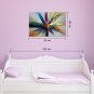 Ready to hang Stretched Hand-Painted Oil Painting on Canvas Wall Art Abstract Contempory Blue Oran