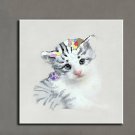 Lovely Animal Cat Oil Painting Hand Painted Canvas Animal Painting Cat Home Decor Picture Wall Art