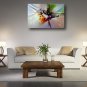 Hand-Painted Abstract Modern Oil Painting Canvas Deco Art Green Blue Home Deco one Panel