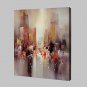 Hand Painted Modern Abstract City Oil Painting On Canvas Wall Art Picture For Home Decoration Read