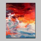 Hand Painted Modern Abstract Landscape Oil Painting On Canvas Wall Art Picture For Home Decoration