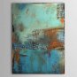Oil Paintings One Panel Vintage Abstract Blue Color Hand-painted Canvas Ready to Hang