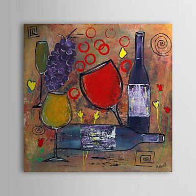 Hand-Painted Abstract / Still Life One Panel Canvas Oil Painting For Home Decoration
