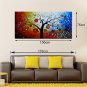 Hand-Painted Abstract Tree Oil Painting on Canvas Unframed
