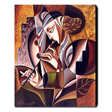 Hand-Painted Abstract / Abstract Portrait One Panel Canvas Oil Painting For Home Decoration