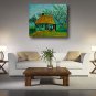 Ready to hang Stretched Hand-Painted Oil Painting Canvas Van Gogh repro Cottage and Woman with Goa