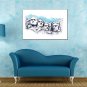 Oil Paintings Abstract Style Canvas Material With Wooden Stretcher Ready To Hang Size60*90CM and 5