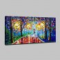 Large Size Hand Painted Modern Abstract Landscape Oil Painting On Canvas Wall Art With Stretched F