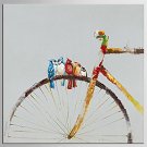 Hand-Painted Abstract / Cartoon 100% Hang-Painted Oil Painting,Modern / Classic One Panel Canvas O