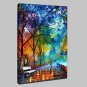 Hand-Painted Lovers Walking In Silent Nite Abstract Landscape Modern Oil Painting With Frame Ready