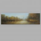 Hand-Painted Abstract Horizontal Modern/Contemporary One Panel Canvas Oil Painting For Home Decora