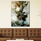 Abstract Style Canvas Material Oil Paintings with Stretched Frame Ready To Hang Size 90*60CM