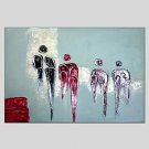 Oil Paintings Abstract Style Canvas Material With Wooden Stretcher Ready To Hang Size60*90CM and 5
