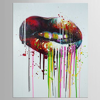 Hand-Painted Abstract / Leisure 100% Hang-Painted Oil Painting,Modern / Classic One Panel Canvas O
