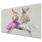 Hand-Painted Abstract / Cartoon 100% Hang-Painted Oil Painting,Modern / Classic One Panel Canvas O