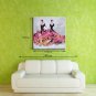 Large Hand Painted Two Beautiful Girls Oil Painting On Canvas Modern Wall Art Picture For Living R
