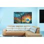 Hand-Painted Modern Tree Sun Moon Wall Art Decoration  Oil Painting on Canvas  3pcs/set Without Fr