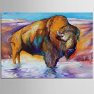 Hand-Painted Abstract / Animal 100% Hang-Painted Oil Painting,Modern / Classic One Panel Canvas Oi