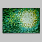 Mini Size Hand-Painted Abstract Modern Oil Painting On Canvas One Panel Ready To Hang