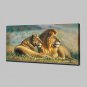 Large Lion King Oil Painting Animal Landscape Picture Print On Cotton Canvas One Panel Ready to Ha