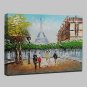 Mini Size Hand-Painted Paris Eiffel Tower Landscape Modern Oil Painting On Canvas One Panel Ready