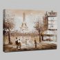 Mini Size Hand-Painted Paris City Landscape Modern Oil Painting On Canvas One Panel Ready To Hang