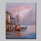 Mini Size Hand-Painted Landscape Modern Oil Painting On Canvas One Panel Ready To Hang