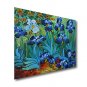 Stretched (Ready to hang) Hand-Painted Oil Painting Canvas Abstract Van Gogh repro Blue Irises Min