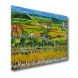 Stretched (Ready to hang) Hand-Painted Oil Painting Canvas Abstract Van Gogh repro Farm Harves Min