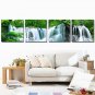 Prints Poster Waterfall Green Trees Modern Wall Pictures Print On Canvas 4pcs/set (Without Frame)