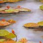 E-HOME Oil painting Modern Lotus Pond Pure Hand Draw Frameless Decorative Painting