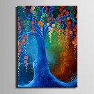 Mini Size E-HOME Oil painting Modern Color Tree Pure Hand Draw Frameless Decorative Painting