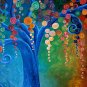 Mini Size E-HOME Oil painting Modern Color Tree Pure Hand Draw Frameless Decorative Painting