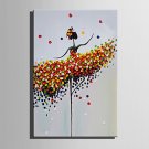 Mini Size E-HOME Oil painting Modern Dance Girl Pure Hand Draw Frameless Decorative Painting