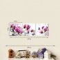 Prints Poster Purple Pink Blue Flower Art  Home Decorative  Pictures Print On Canvas  3pcs/set (Wi